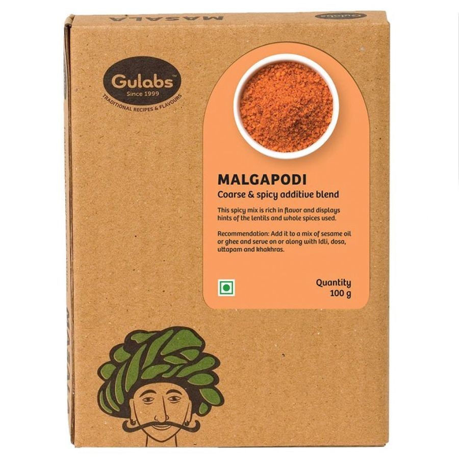 Gulabs Malgapodi Coarse & Spicy Additive Blend   Box  100 grams